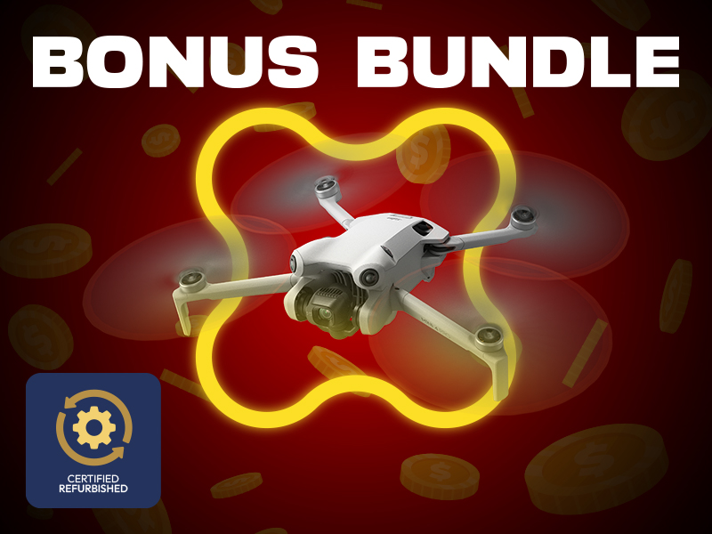 DJI Mini 4 Pro Fly More Combo + $1 Bonus Bundle (Refurbished)